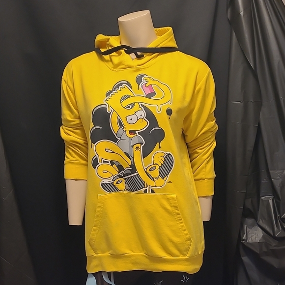 Simpsons Other - Bart Simpson EAT MY SHORTS Mens MED Hoodie Sweater Pull Over Rare